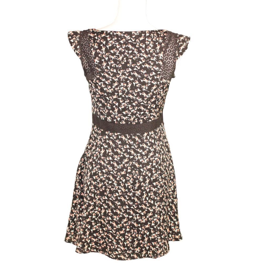 Jessica Simpson Women’s small lace black floral sleeveless dress MIDI